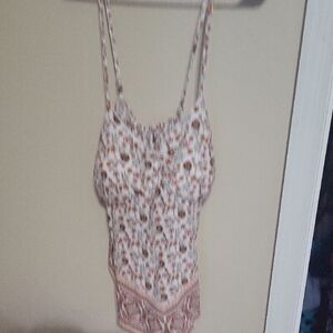 No Boundaries Cream Asymmetrical Fitted Camisole